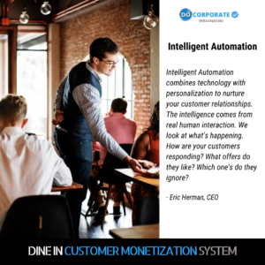 intelligent automation for dine in customer monetization