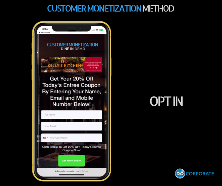 Dine In Demo Opt In