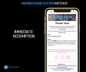 Gym Member Immediate Redemption